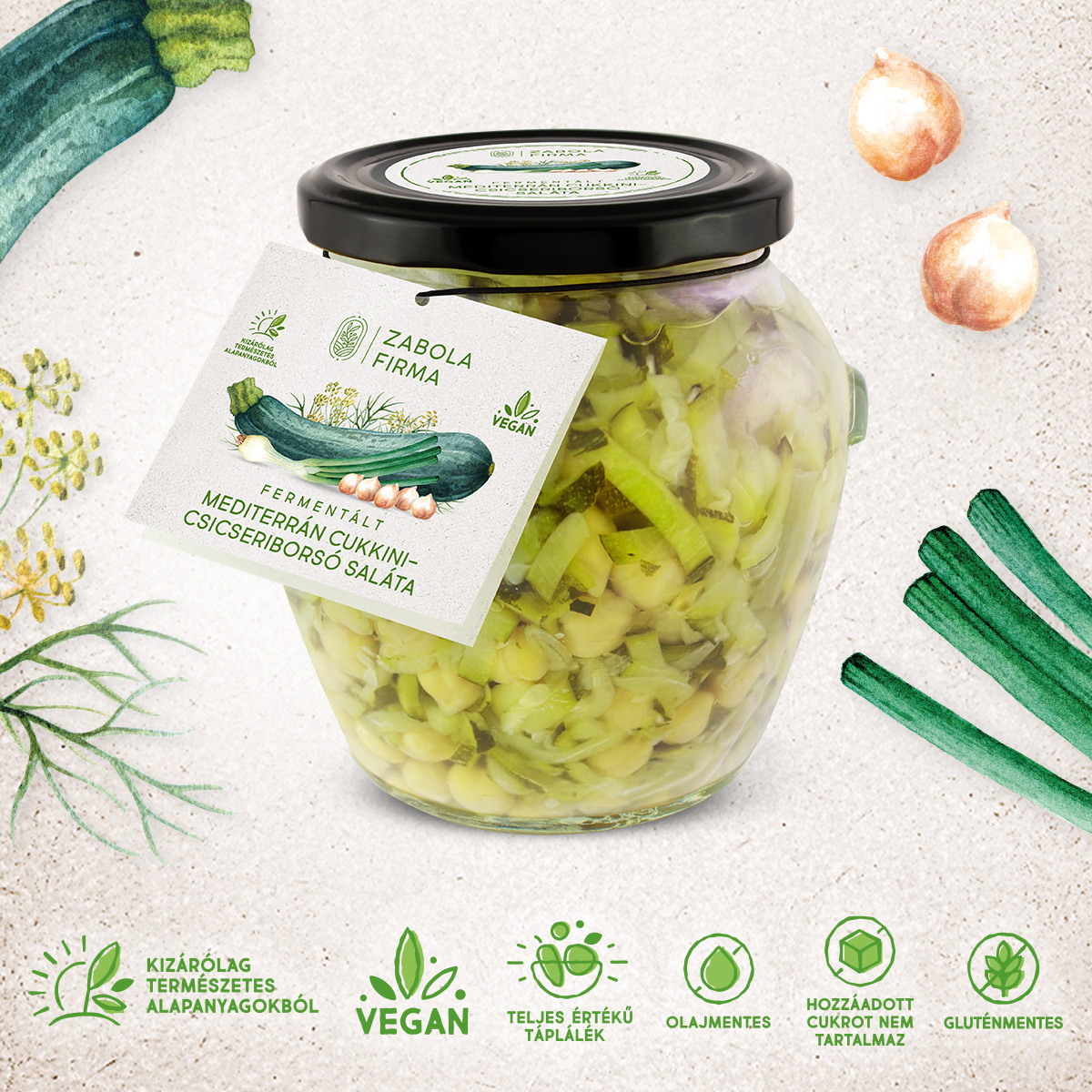 Fermentált mediterrán cukkini-csicseriborsó saláta - Image 2