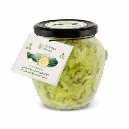 Fermentált kapros-újhagymás cukkini savanyúság