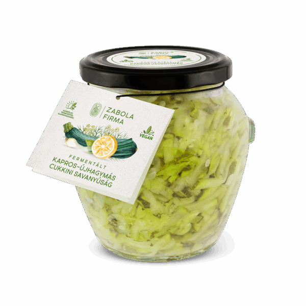 Fermentált kapros-újhagymás cukkini savanyúság