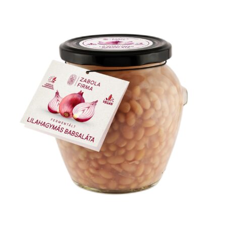 Fermentált lilahagymás babsaláta
