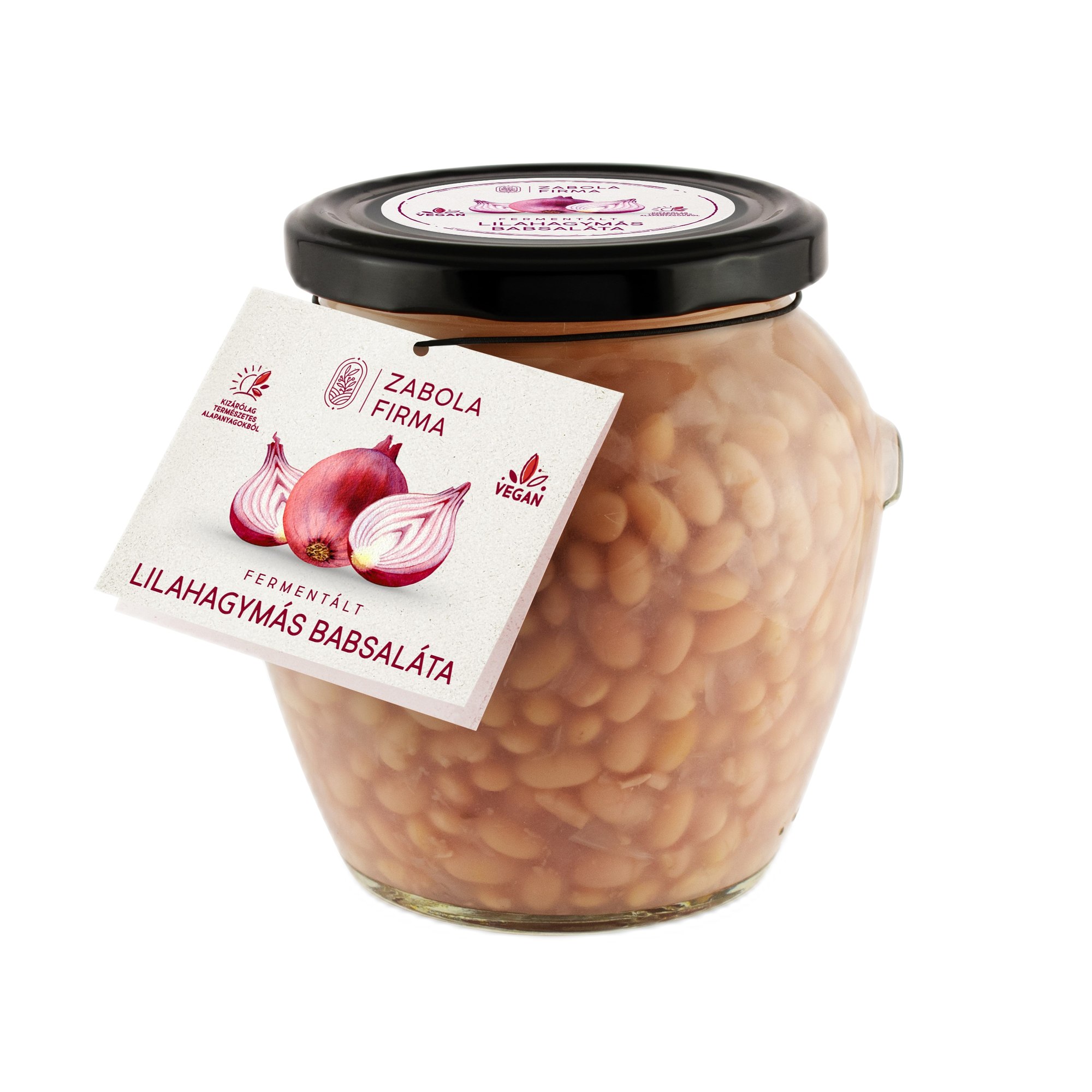 Fermentált lilahagymás babsaláta